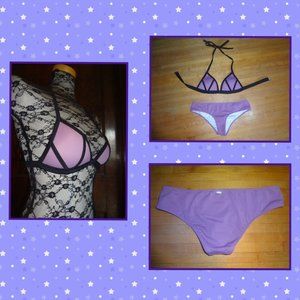 PINK Victoria's Secret lilac pushup bikini XS